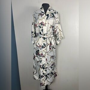 Vintage fantasies by Morgan Taylor equestrian white satin robe size P